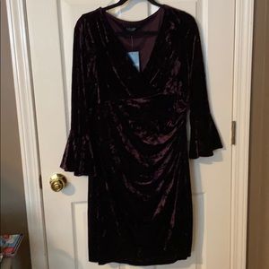 Lauren crushed velvet formal dress